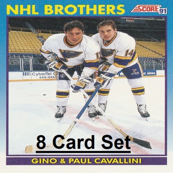 Gino & Paul Cavallini - St. Louis Blues NHL Brothers - 8 Card Set - Picture 1 of 9
